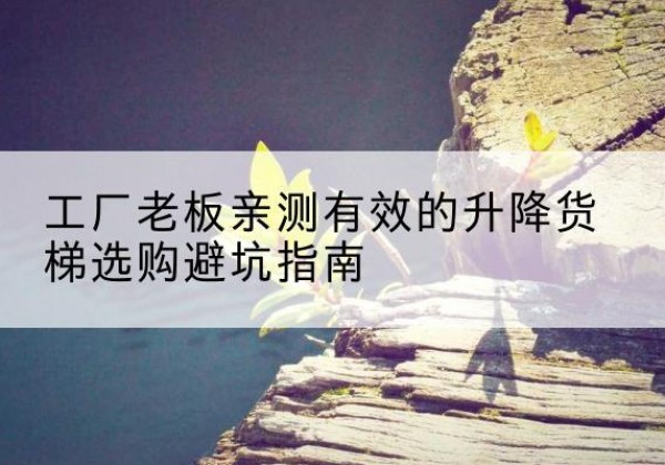 潮安升降货梯怎么选-工厂老板亲测有效的升降货梯选购避坑指南